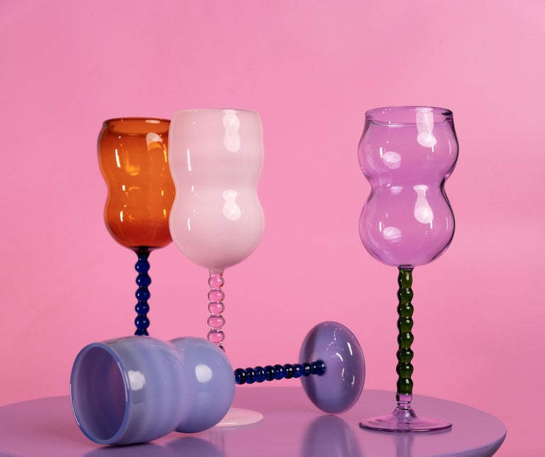 Ornamental by Lameice Dreamlike Wine Glass For Sale at 1stDibs