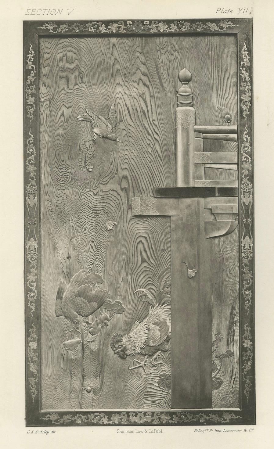 The Ornamental Elegance with Rustic Charm - Un chromolitho d'inspiration japonaise, 1884 en vente 1