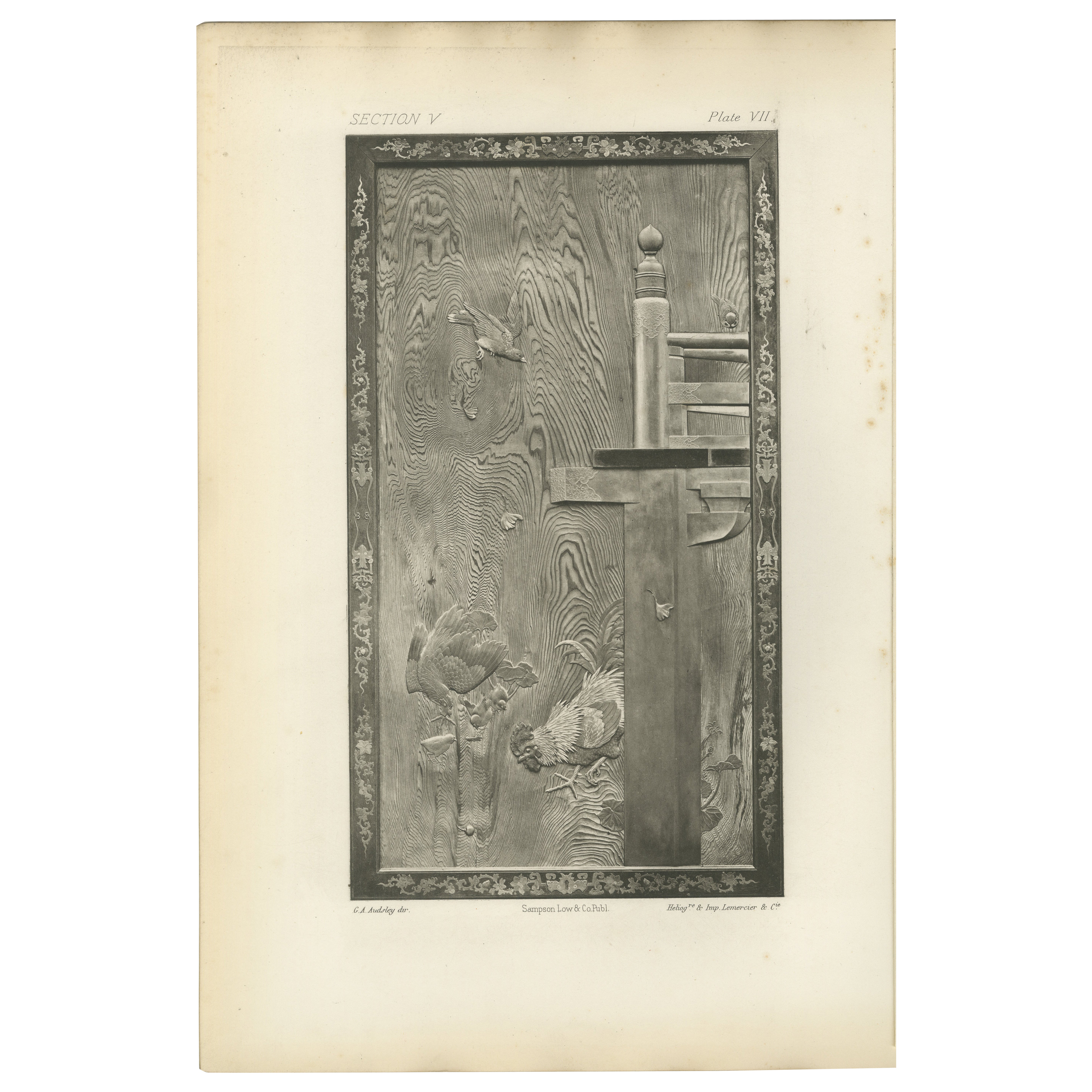 Ornamental Elegance with Rustic Charm – A Japanese-Inspired Chromolitho, 1884
