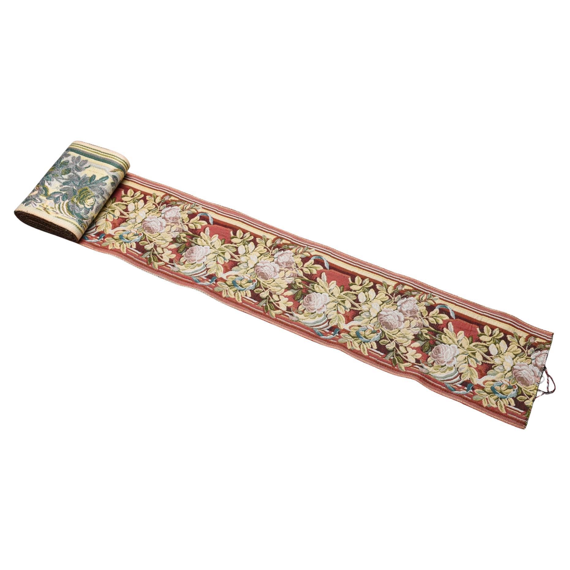 Ornamental Fabric Border with Light Roses