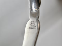 Ornamental Georg Jensen Sterling Silver Serving Spoon, circa 1950