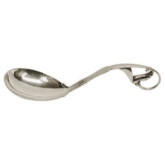 Servierlöffel aus Sterlingsilber mit Ornamenten von Georg Jensen, um 1950