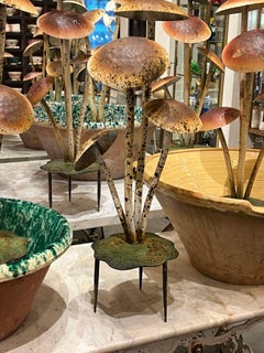 Ornamental Metal Mushroom Garden Features
