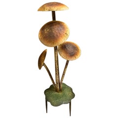 Ornamental Metal Mushroom Garden Features