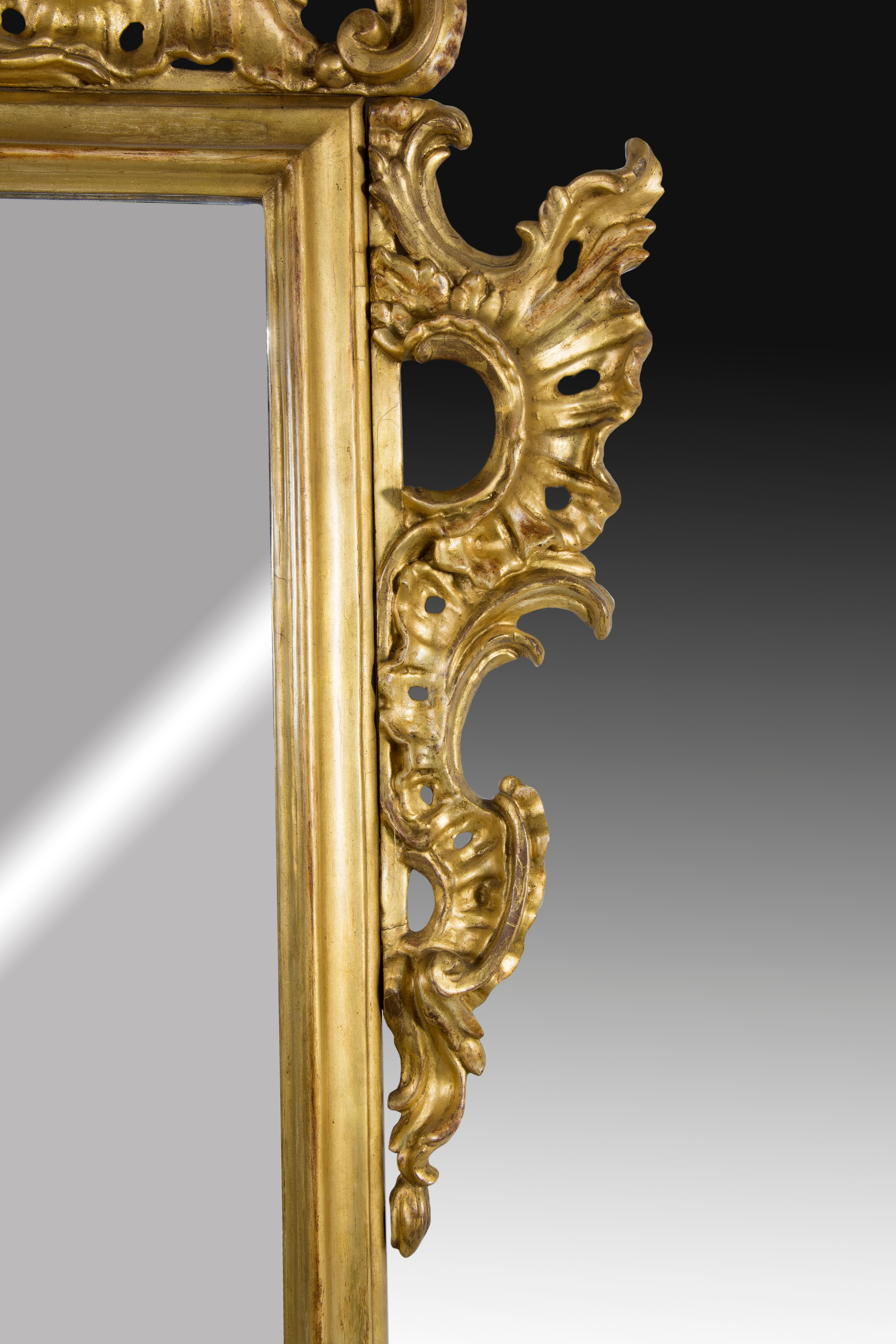 Neoclassical Ornamental Mirror, 19th Century For Sale