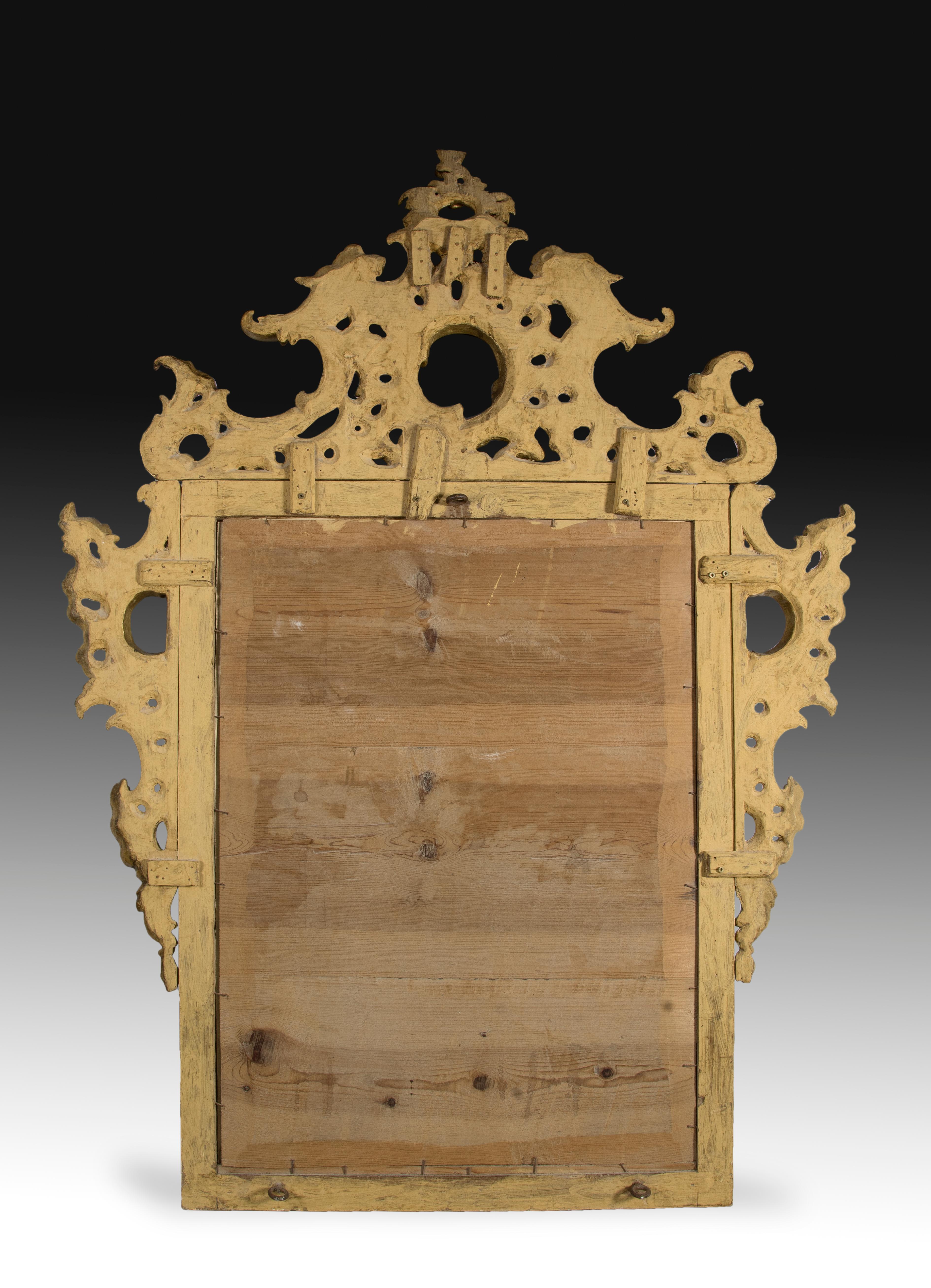 European Ornamental Mirror, 19th Century For Sale