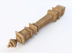 Renaissance style Ornamental Newel Design Quality Post, Oak Wooden Stair Parts