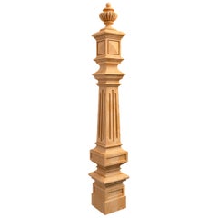 Renaissance style Ornamental Newel Design Quality Post, Oak Wooden Stair Parts
