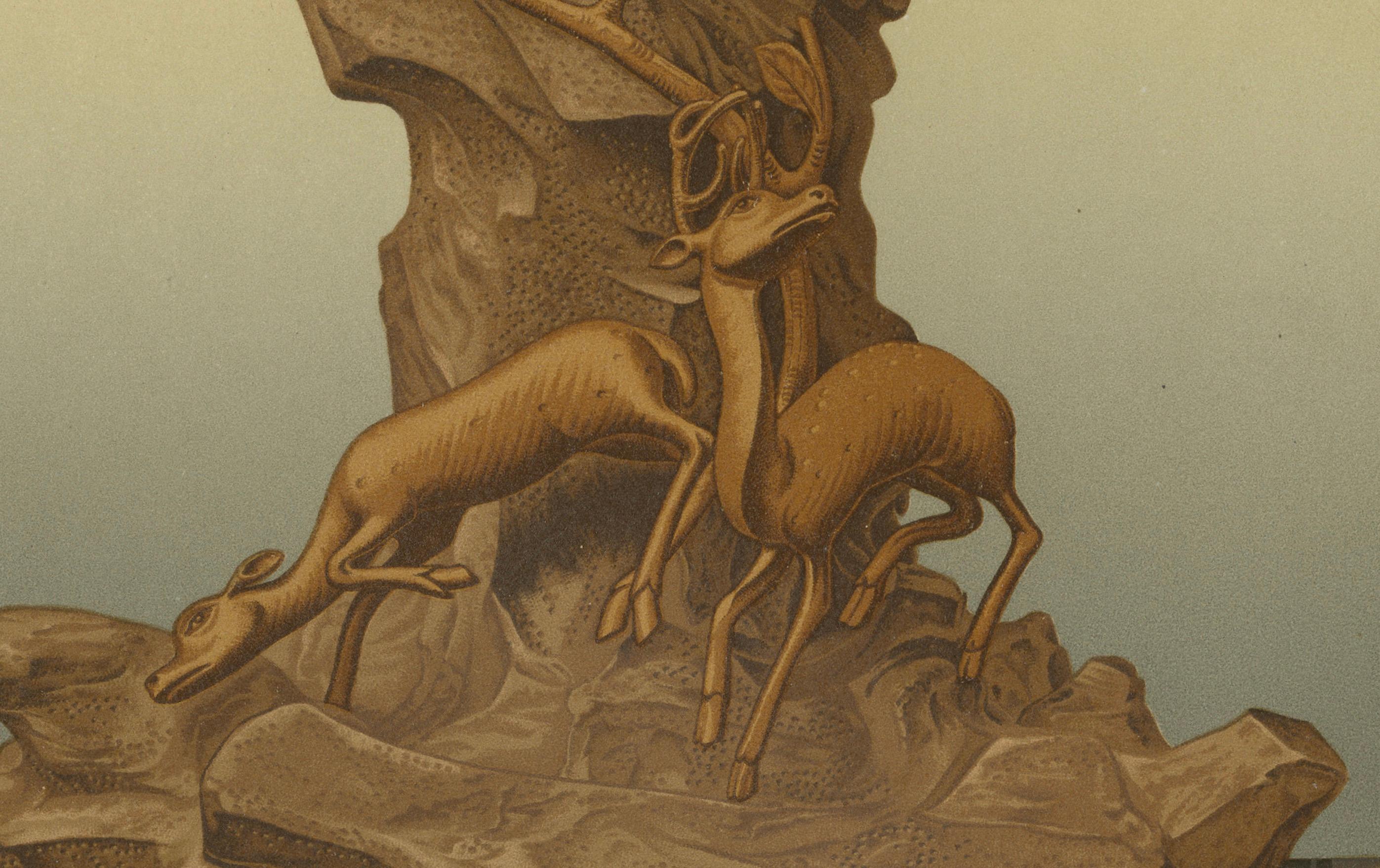 Fin du XIXe siècle The Ornamental Pedestal Designs with Nature Motifs - Art japonais par Audsley, 1884 en vente