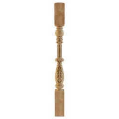 Renaissance style Staircase Pillar from Oak or Beech, Solid Newel Post