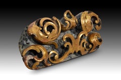 Ornamental Top, Polychromed and Giltwood, 18th Century