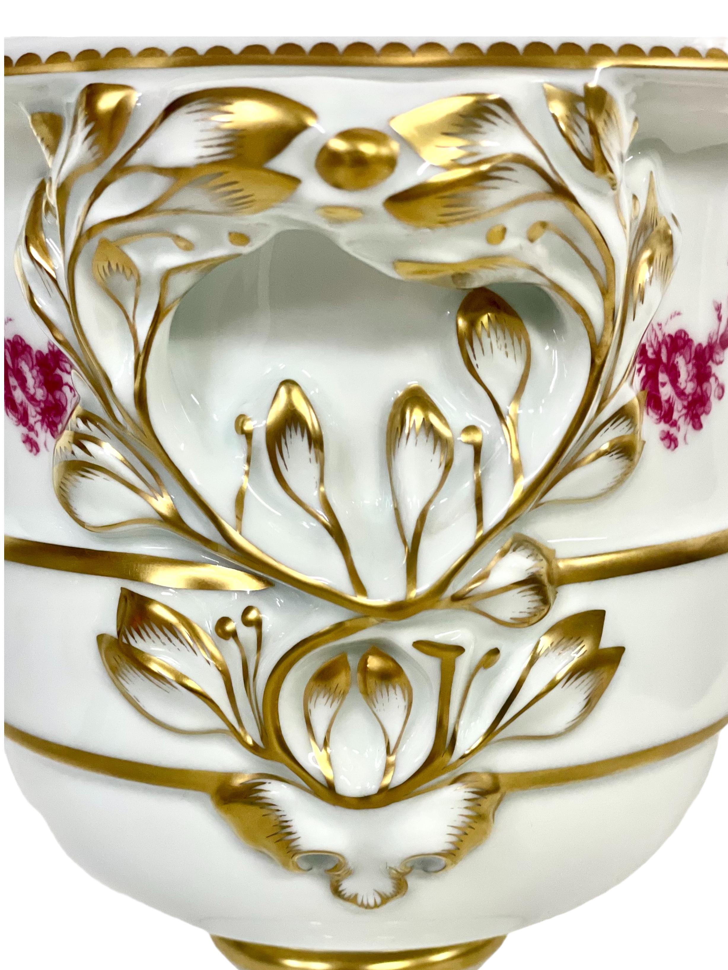 Francese Raro vaso di porcellana di Sèvres del servizio di Fontainebleau 