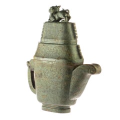 Ornamental Vase Edelkanadische Jade geschnitzte orientalische mythologische Tiervase aus Jade