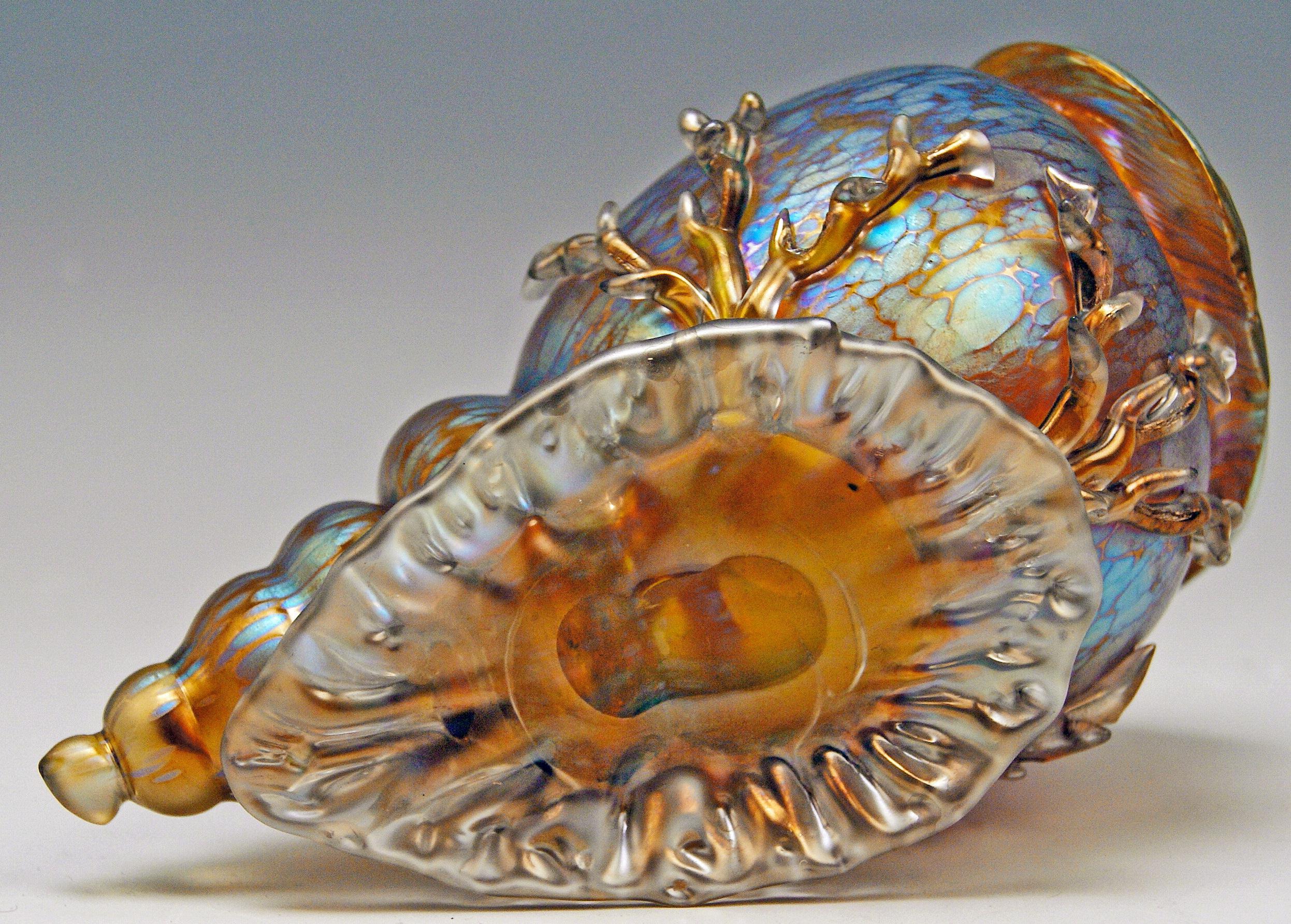 Ornamental Vase Snail Candia Papillon Loetz Widow Klostermuehle Art Nouveau 1900 4