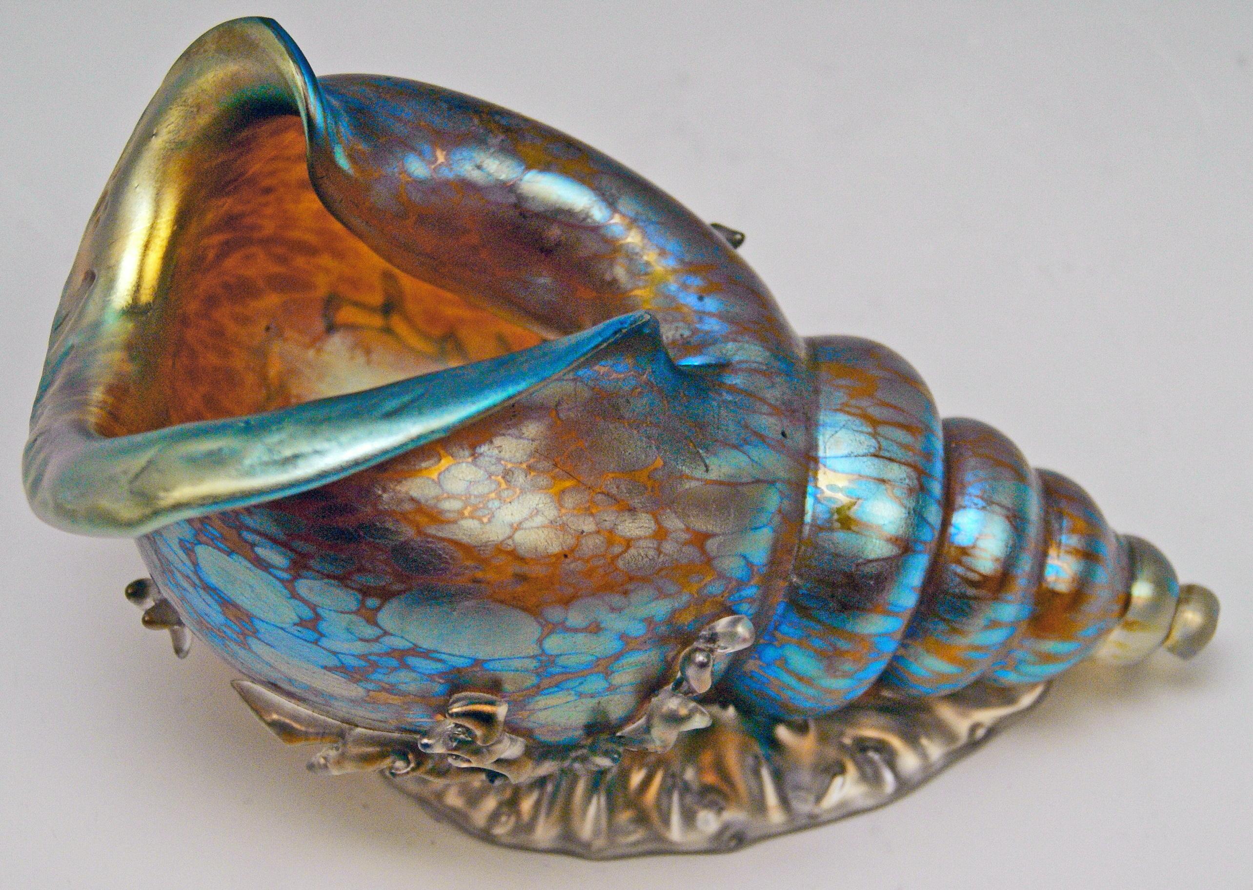 Ornamental Vase Snail Candia Papillon Loetz Widow Klostermuehle Art Nouveau 1900 1
