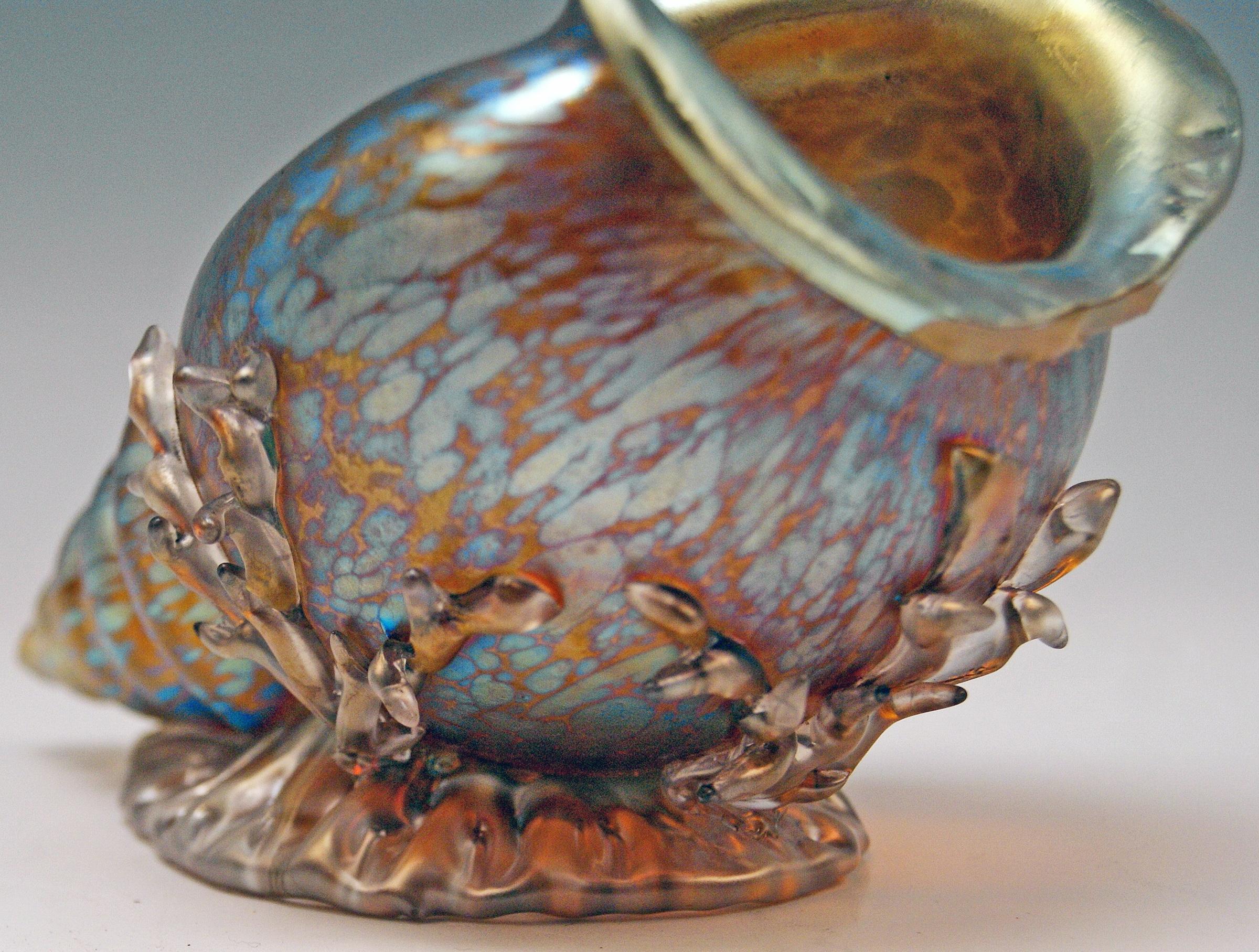 Ornamental Vase Snail Candia Papillon Loetz Widow Klostermuehle Art Nouveau 1900 3