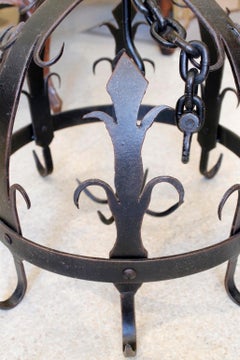 Ornamental Wrought Iron Pot Rack Or Herb Drying Rack