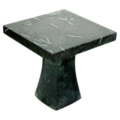 Ornamenti Palm Table, Green Marble Side Table
