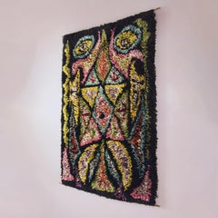 'Ornaments', Knotted Rya Rug by Jean Cocteau & Mediterranean Inds