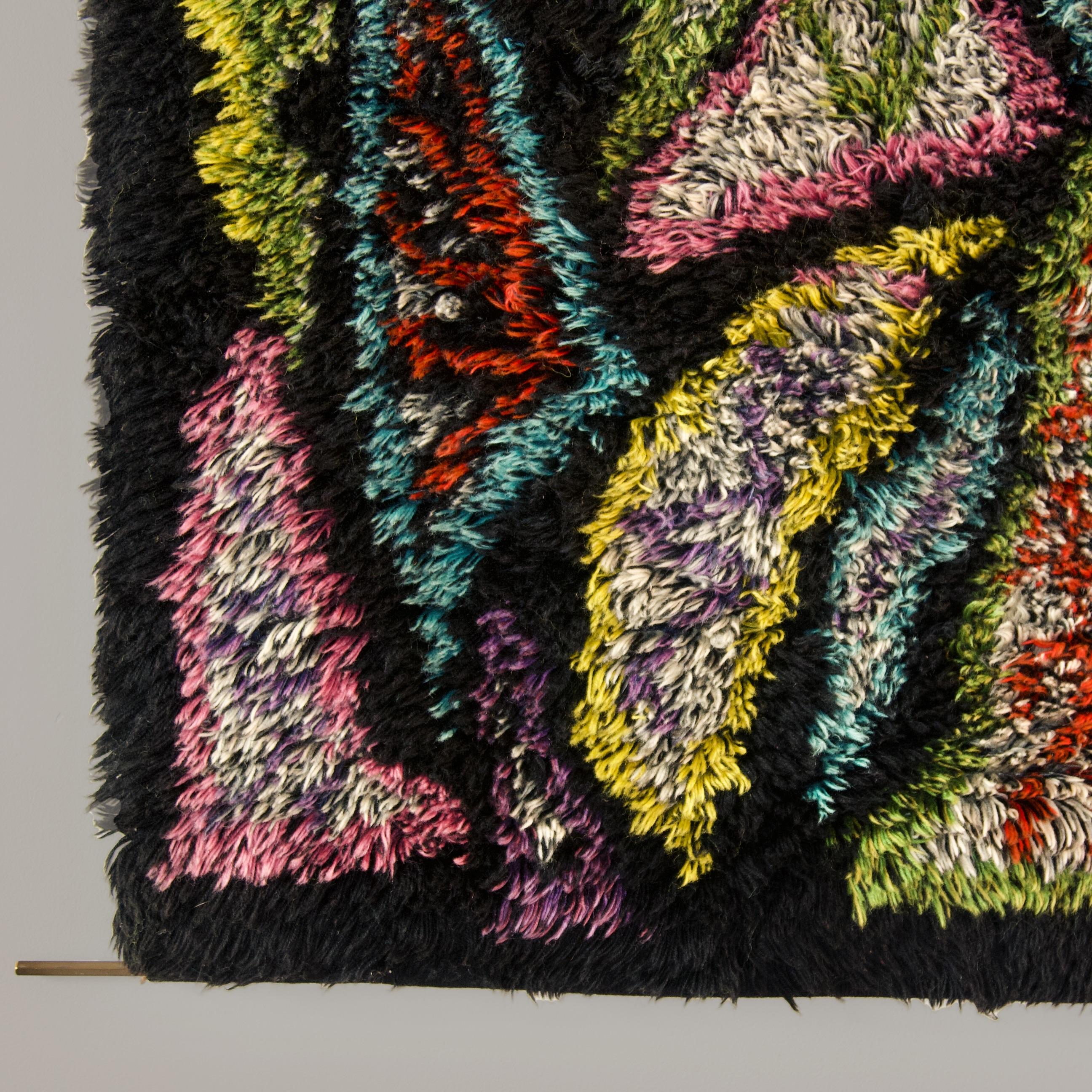 Maltese 'Ornaments', Knotted Rya Rug by Jean Cocteau & Mediterranean Inds