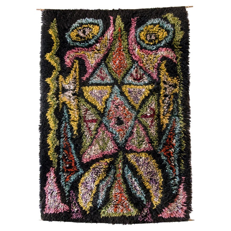 Ornaments » (1963-67), tapis Rya noué de Jean Cocteau and Mediterranean  Inds. En vente sur 1stDibs