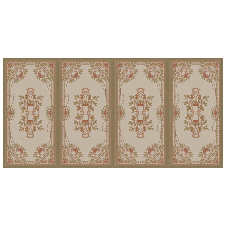 Ornami Art Nouveau Floral Revolution Vinyl Wallpaper Made in Italy