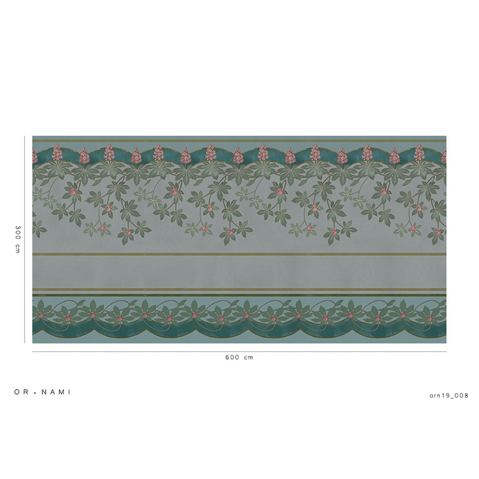 Contemporary Ornami Art Nouveau Winter Vinyl Wallpaper Made in Italy Digital Printing For Sale