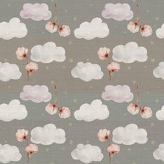 Ornami Children cotton fluffy Vinyl Wallpaper Made in Italy Digital Printing