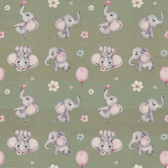 Ornami Children Elephant giraffes Vinyl Wallpaper Made in Italy Digital Printing