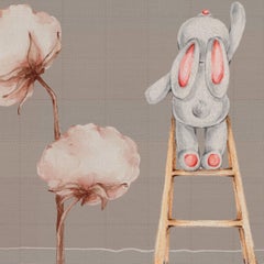 Ornami Kinder Sternbär-Vinyl-Tapete, hergestellt in Italien, Digitaldruck