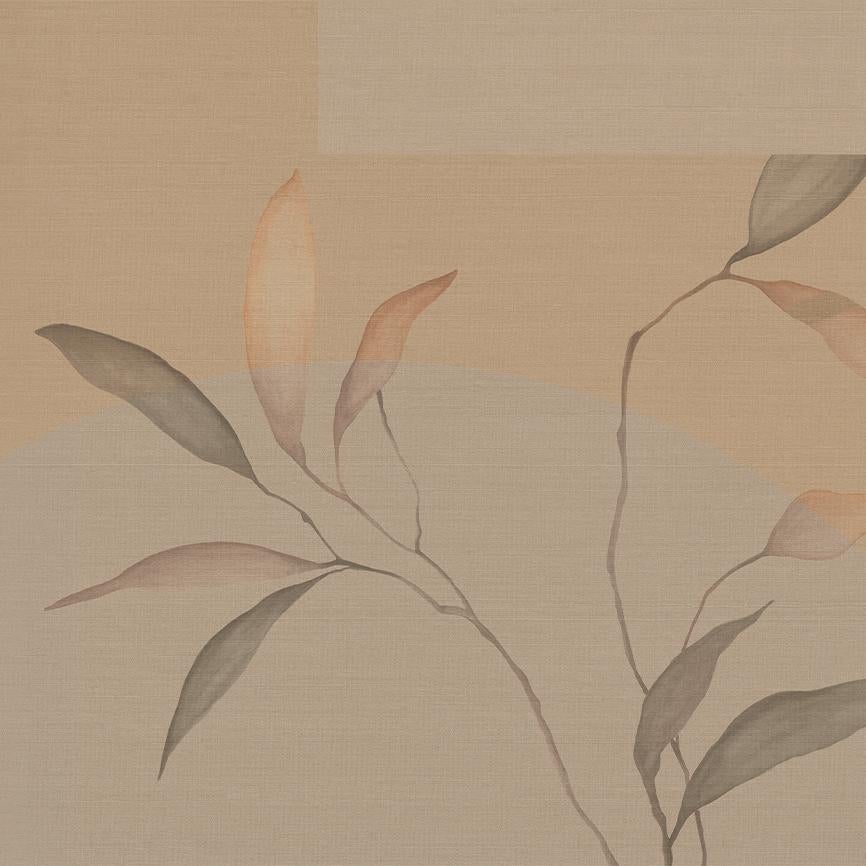 Paper Ornami Japonisme Tradition Nature Vinyl Wallpaper Made in Italy Digital Printing For Sale