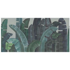 Ornami Nature Jungle Palms Green Vinyl Wallpaper Made in Italy Digital Printing