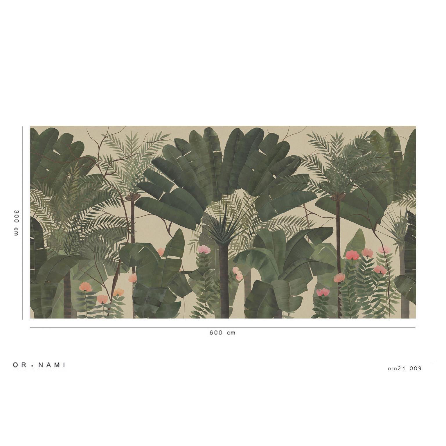 Italian Ornami Nature Oriental Jungle Vinyl Wallpaper Made in Italy Digital Printing For Sale