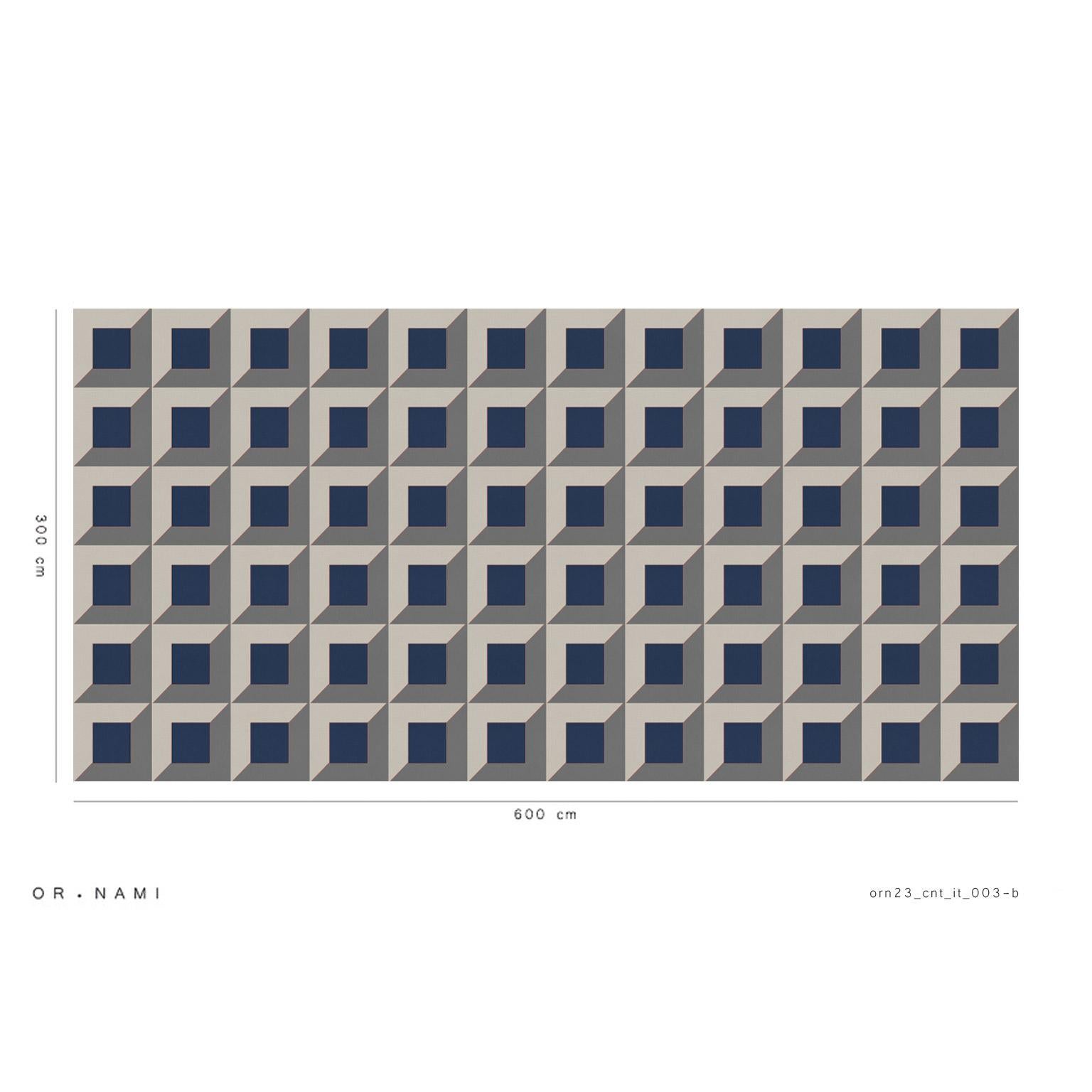 Italian Ornami Still Life Geometric Square Vinyl Wallpaper Made in Italy Digital Print For Sale