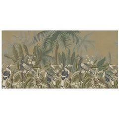 Ornami Tropical Jungle Birds Vinyl Wallpaper Made in Italy Digital Printing