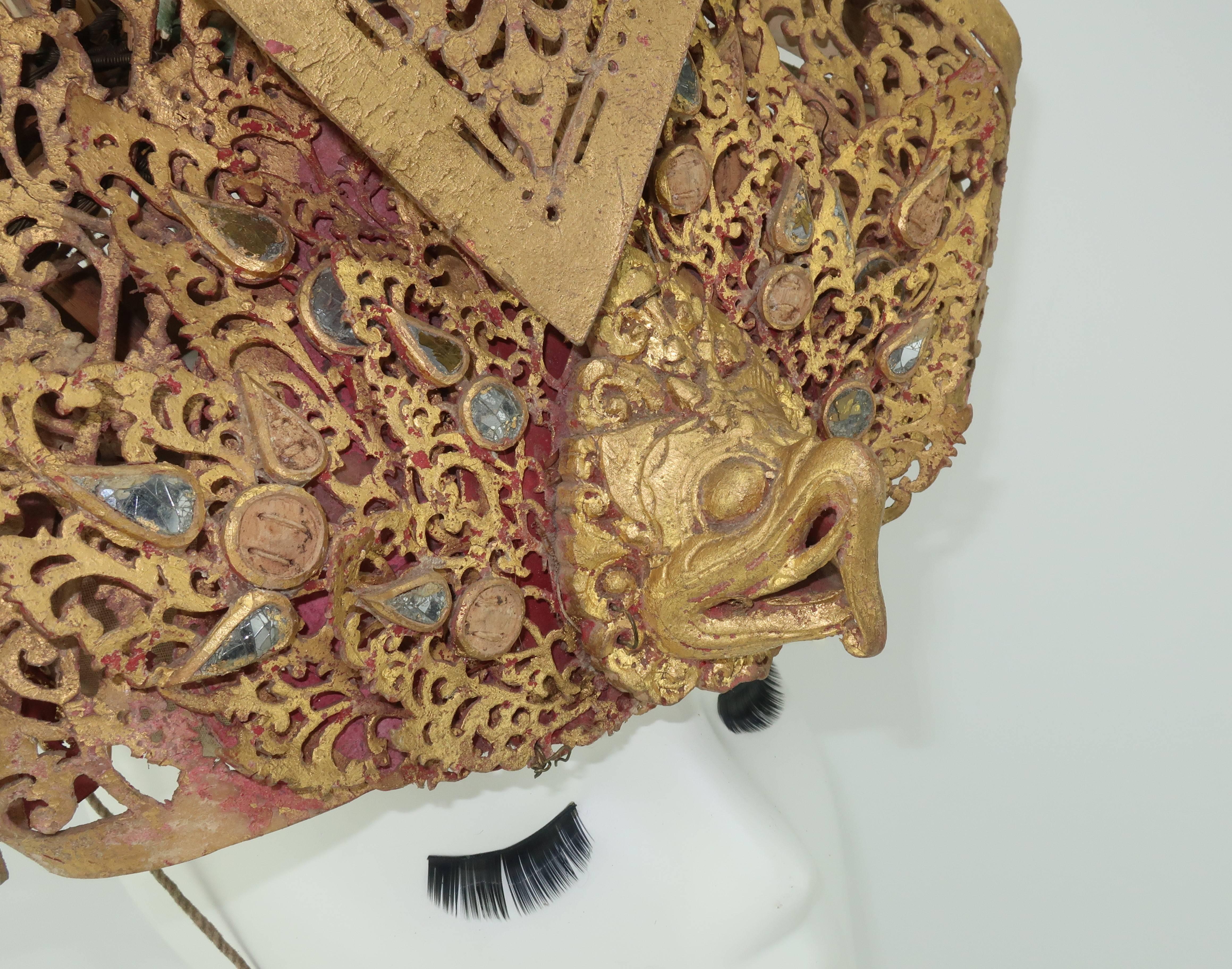Brown Ornate 1930's Balinese Headdress