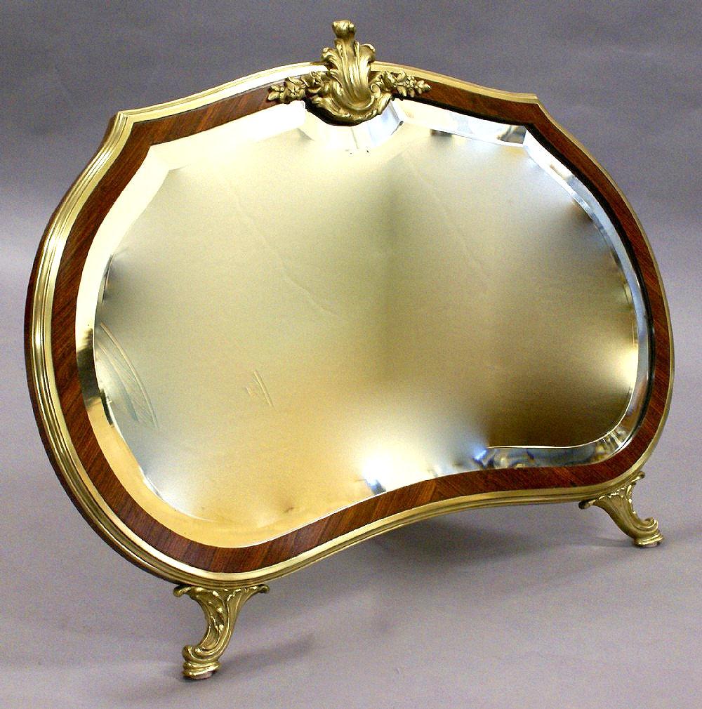 Ornate 19th Century French Ormolu Dressing Mirror 3
