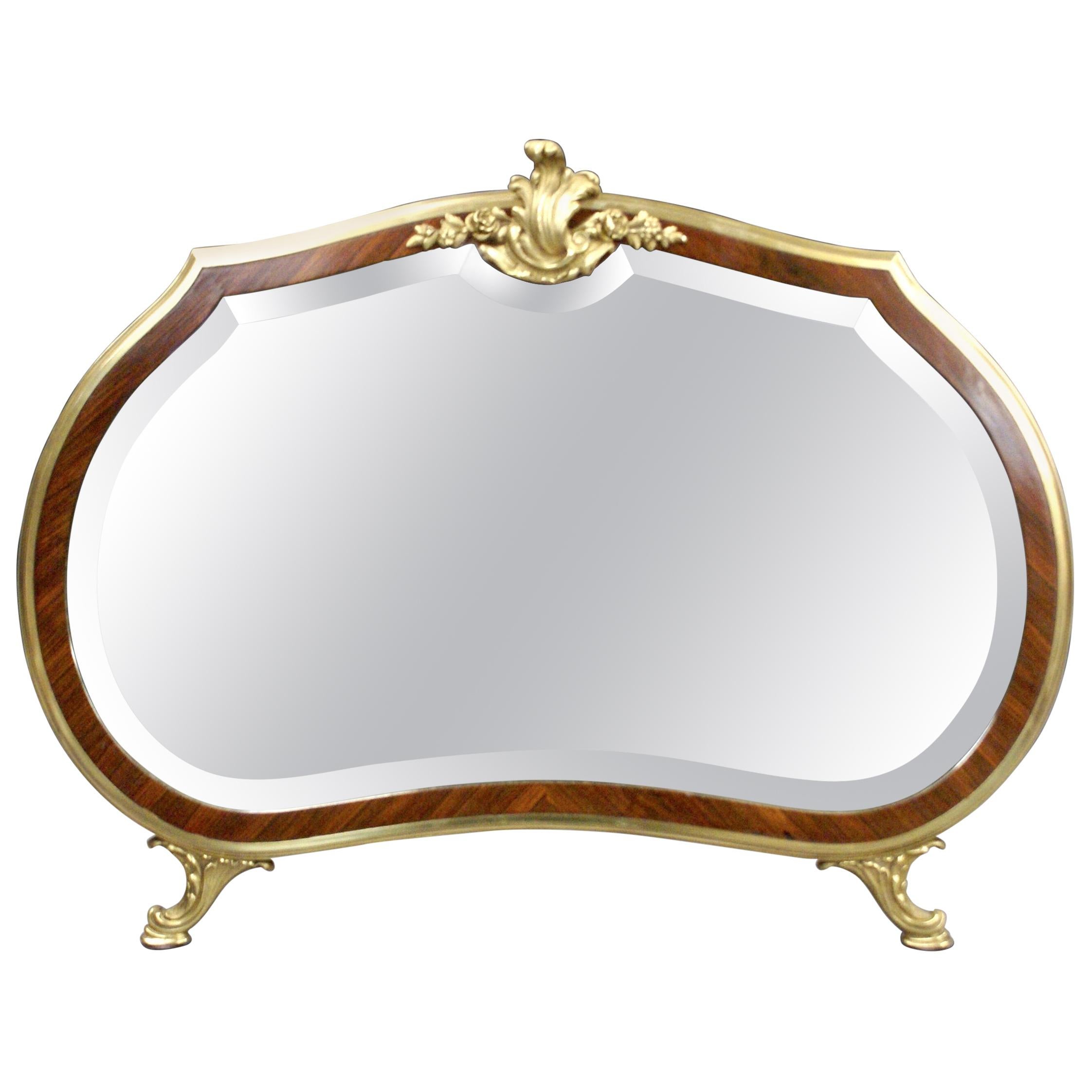 Ornate 19th Century French Ormolu Dressing Mirror