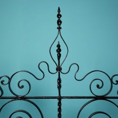 Ornate 19th Century French Wrought Iron Pedestrian Gate with Posts