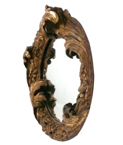 Ornate 19th Century Gilt Mirror with Wonderful Patina 37"