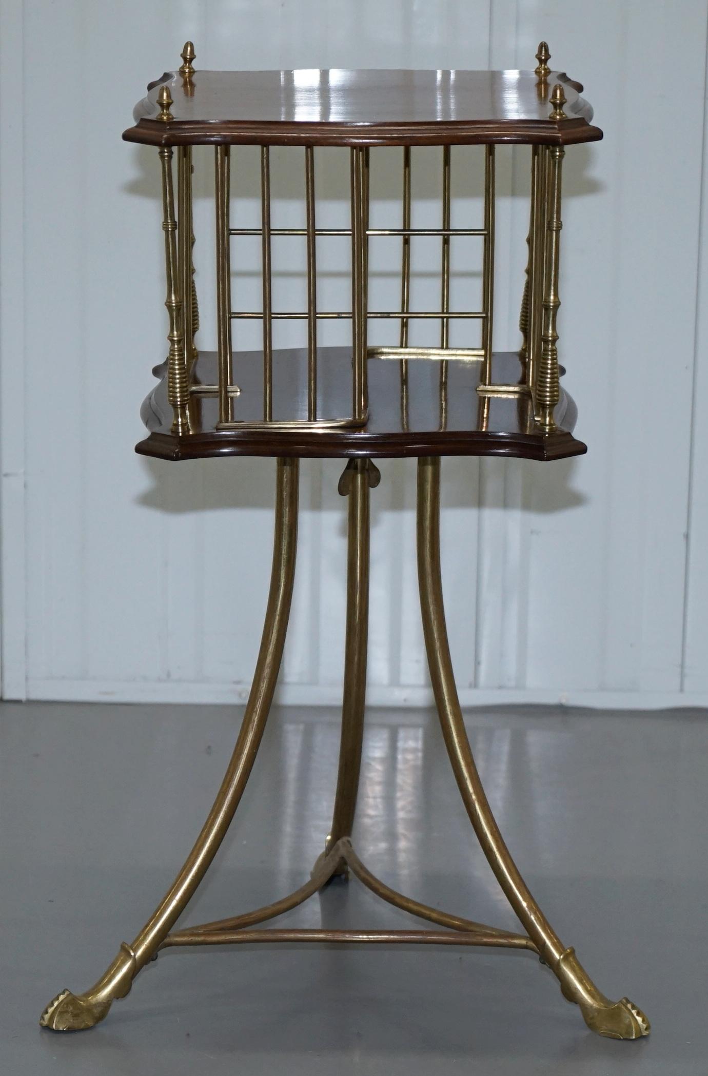 We are delighted to offer for sale this stunning 19th century Brass and Mahogany revolving bookcase in the Regency style

A very good looking and well made item, revolving bookcases are highly collect art pieces and look amazing in any