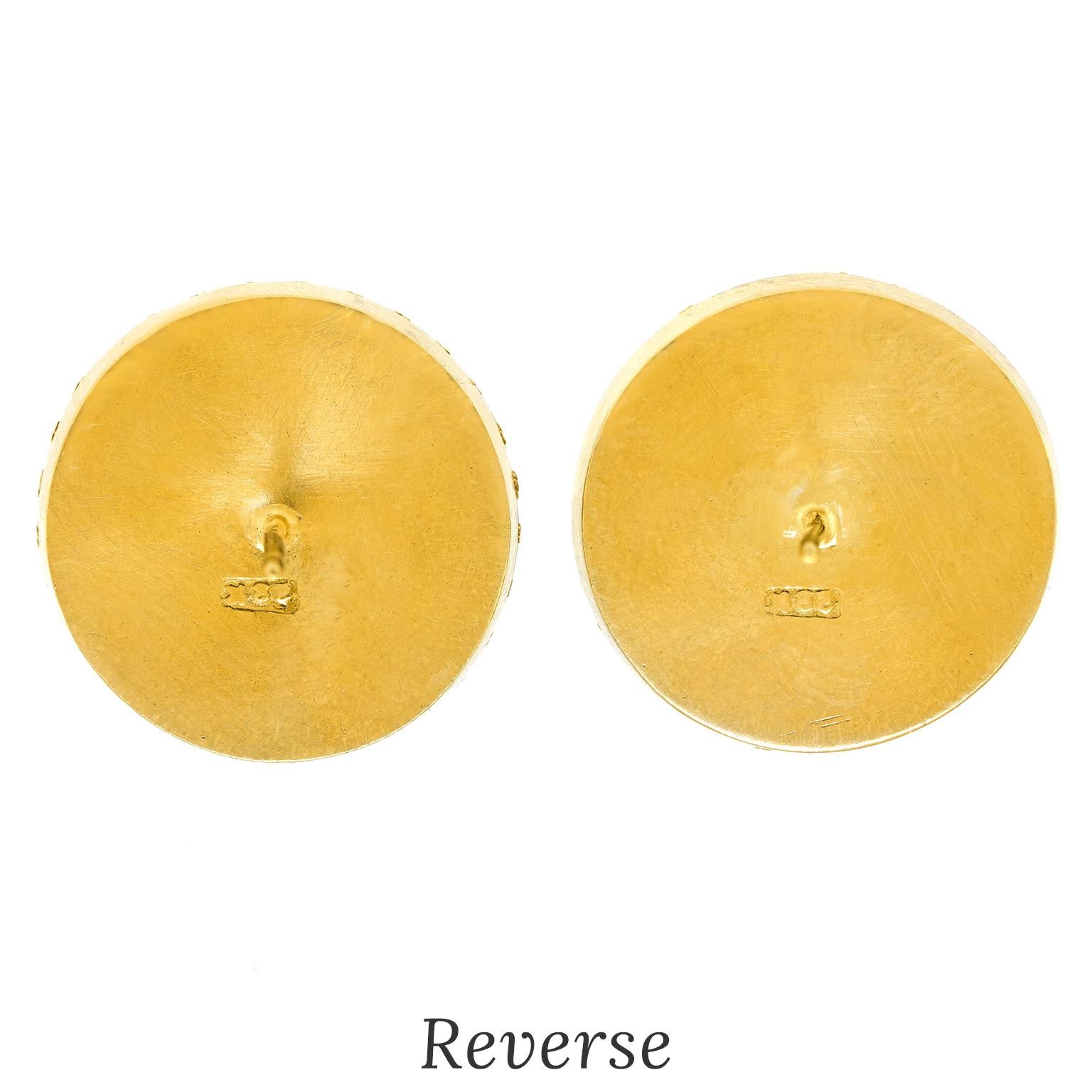 Ornate 22k Earrings en vente 3