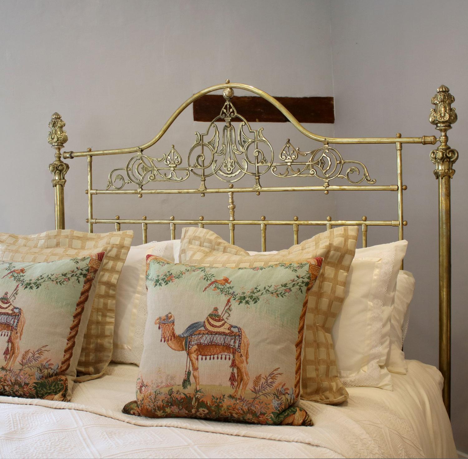 ornate brass bed