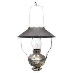 Antique Ornate and Nickel Plated Miller Saloon Style Lantern