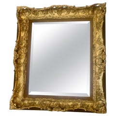 Ornate Antique Gold Leaf Carved Wood Mirror