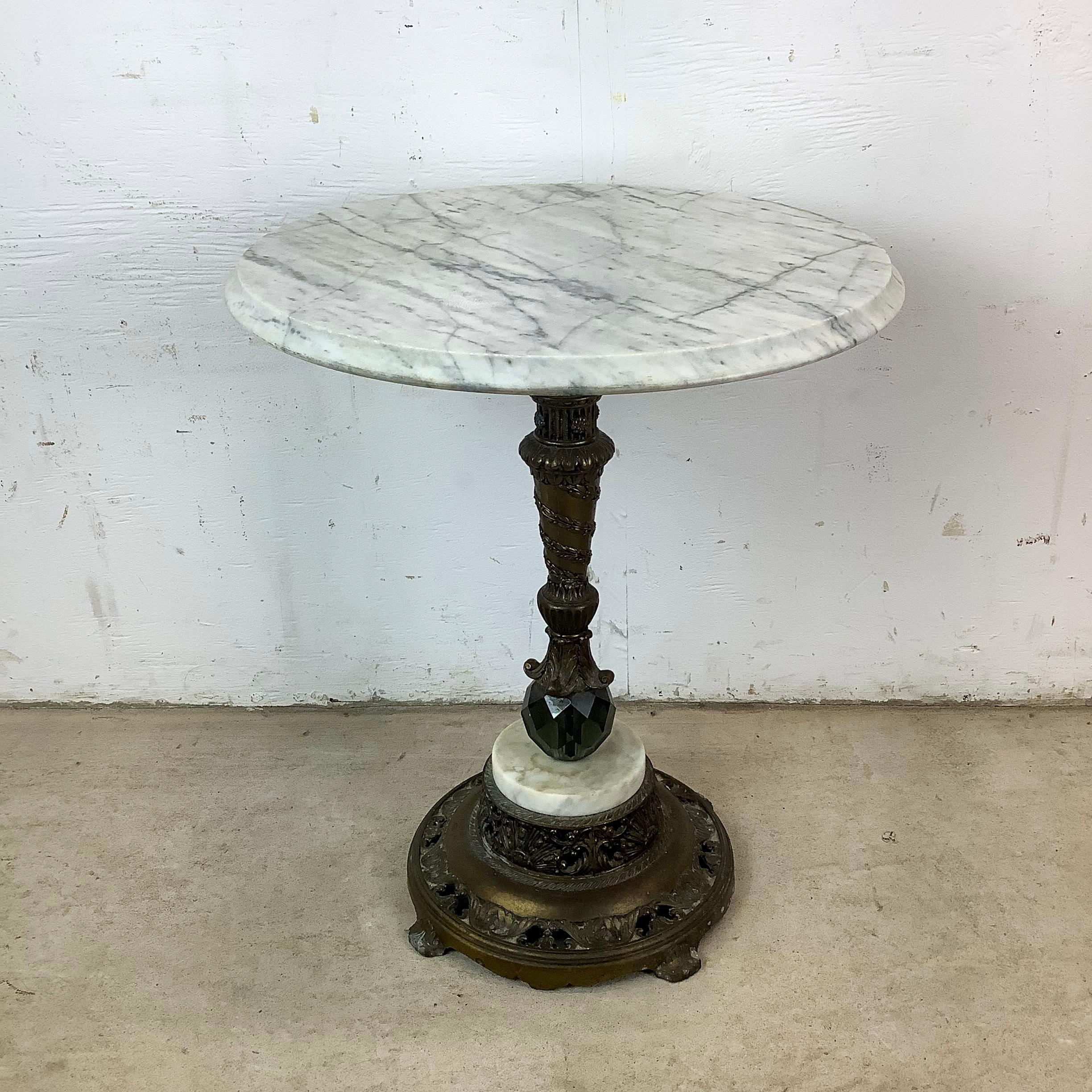 Ornate Antique Marble Top Side Table en vente 7