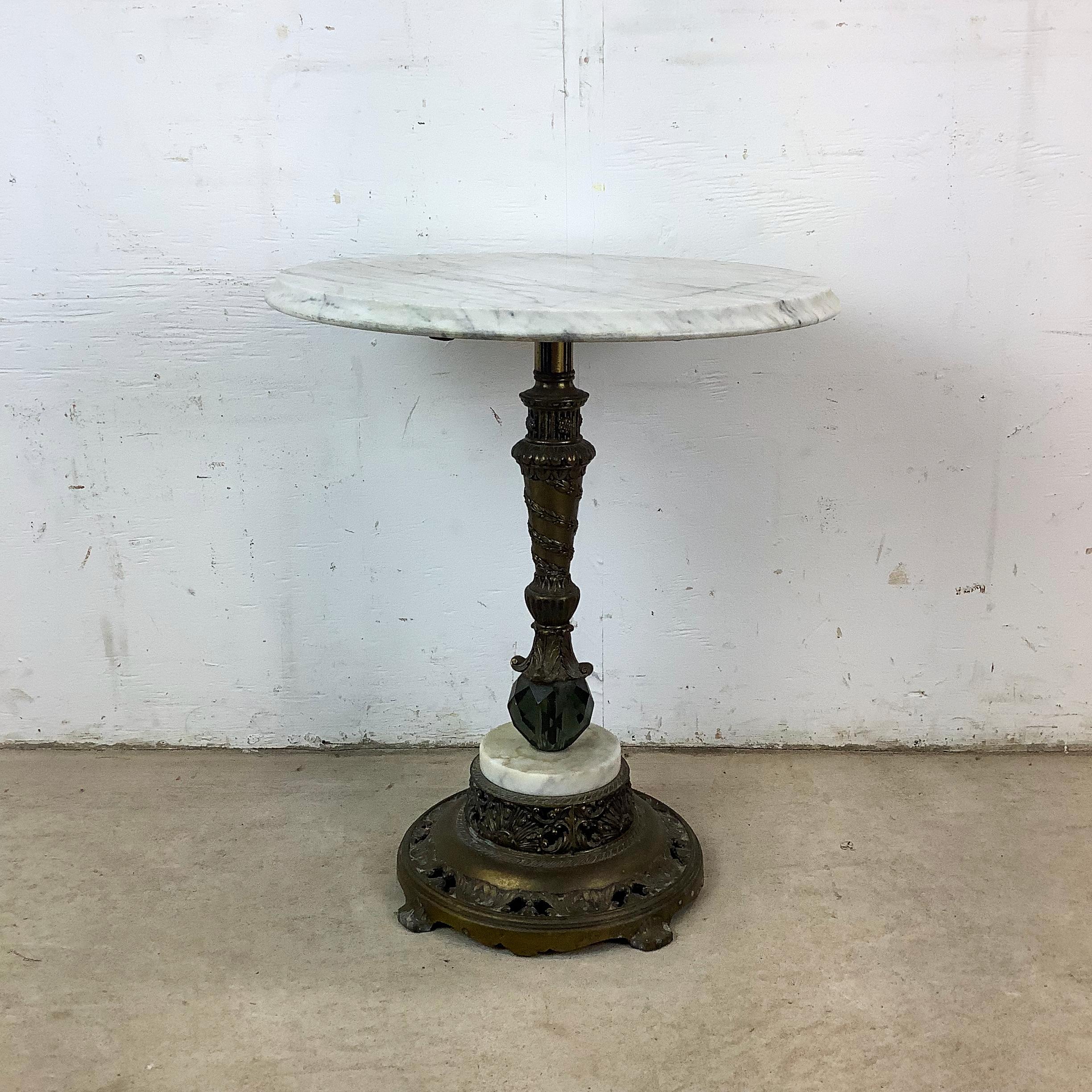 Ornate Antique Marble Top Side Table en vente 8