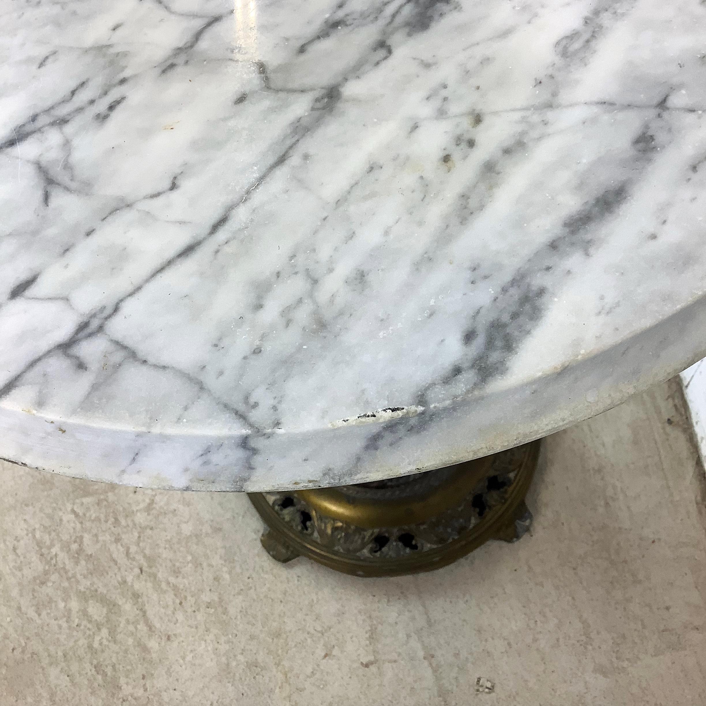 Ornate Antique Marble Top Side Table en vente 2
