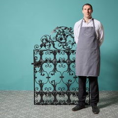Ornate Antique Wrought Iron Pedestrian Gate