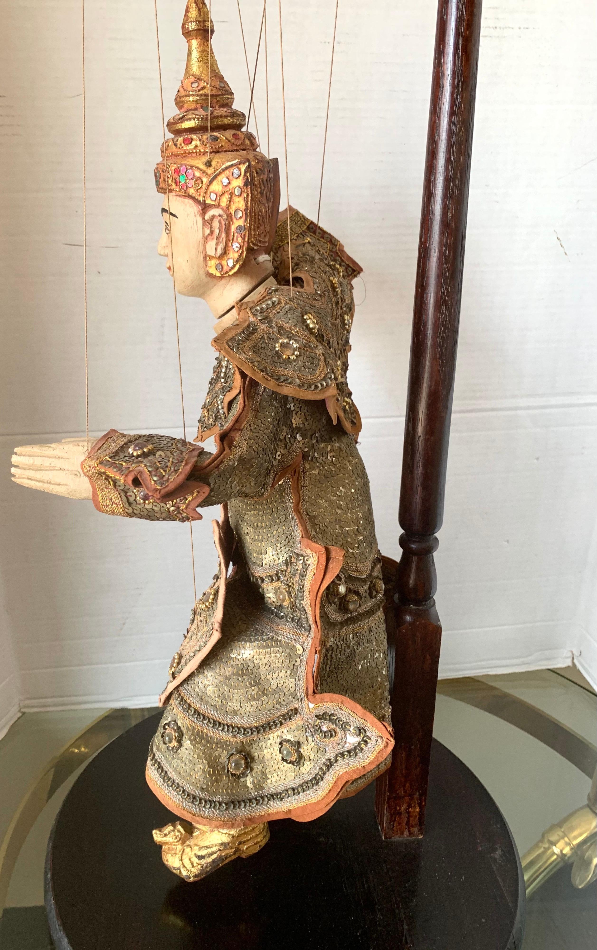 Ornate Asian Marionette Mobile Puppet Sculpture 3